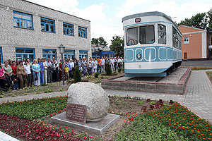 Памятник трамваю в Витебске
